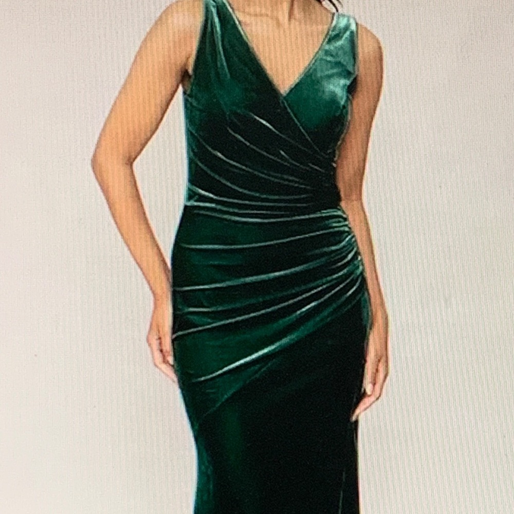 Revelry Deep Green Velvet Maxi Dress